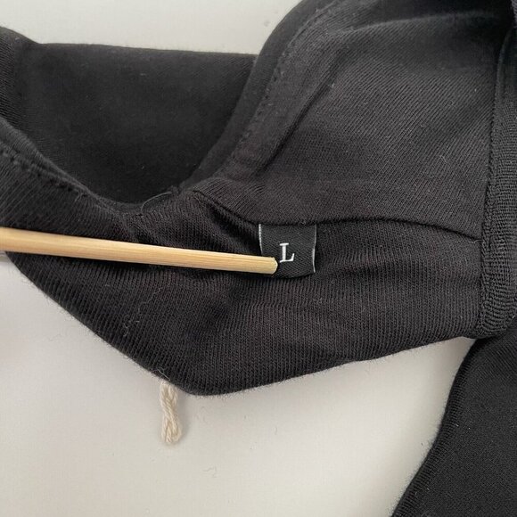 Diesel Black Tank Bodysuit Size Large Cut Out Back Logo Studded Snap Close Moto - Picture 7 of 9